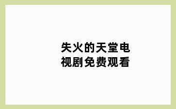 失火的天堂电视剧免费观看