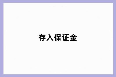 存入保证金