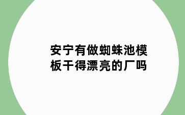 安宁有做蜘蛛池模板干得漂亮的厂吗