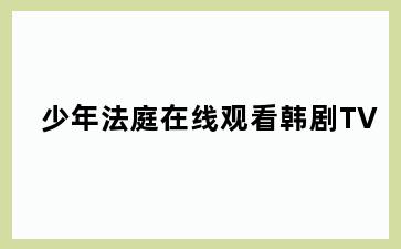 少年法庭在线观看韩剧TV