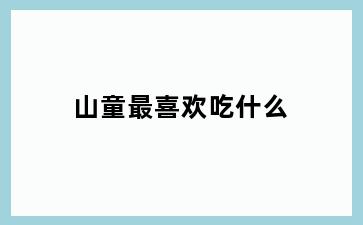 山童最喜欢吃什么