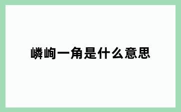 嶙峋一角是什么意思