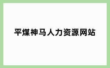 平煤神马人力资源网站