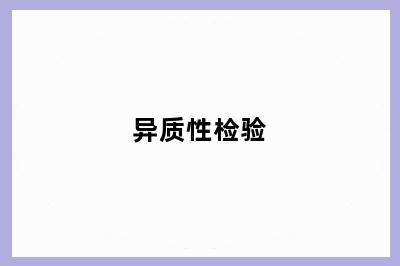 异质性检验