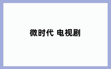 微时代 电视剧