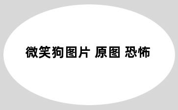 微笑狗图片 原图 恐怖