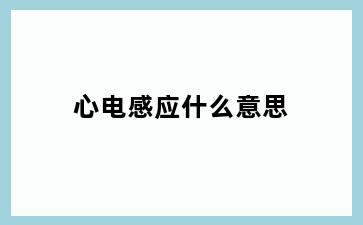 心电感应什么意思