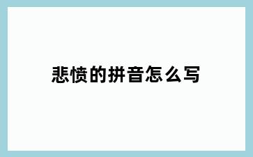 悲愤的拼音怎么写