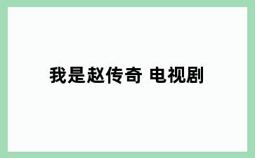 我是赵传奇 电视剧