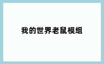 我的世界老鼠模组