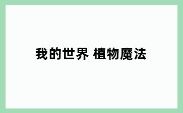 我的世界 植物魔法