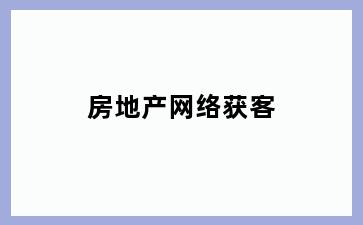 房地产网络获客
