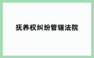 抚养权纠纷管辖法院