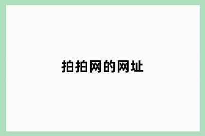 拍拍网的网址
