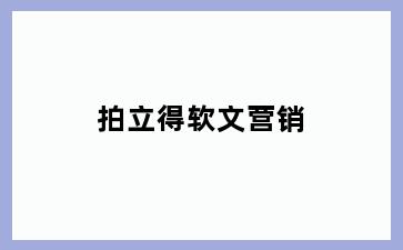 拍立得软文营销