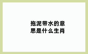 拖泥带水的意思是什么生肖