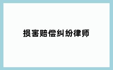 损害赔偿纠纷律师
