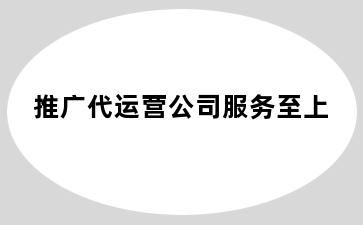 推广代运营公司服务至上