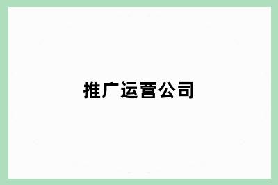 推广运营公司