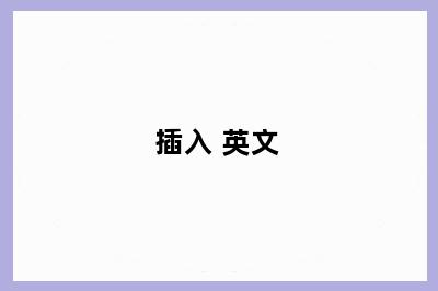 插入 英文