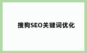 搜狗SEO关键词优化