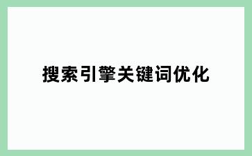 搜索引擎关键词优化