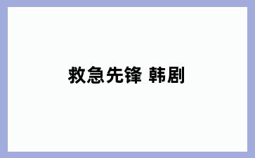 救急先锋 韩剧