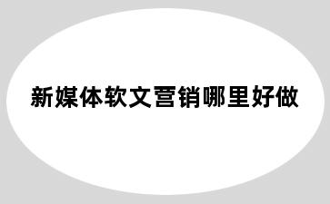新媒体软文营销哪里好做