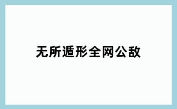 无所遁形全网公敌