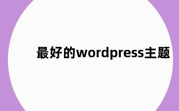 最好的wordpress主题