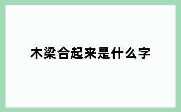 木梁合起来是什么字