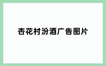 杏花村汾酒广告图片