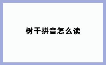 树干拼音怎么读
