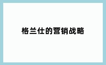 格兰仕的营销战略