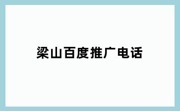 梁山百度推广电话
