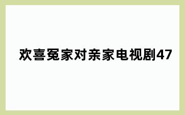 欢喜冤家对亲家电视剧47