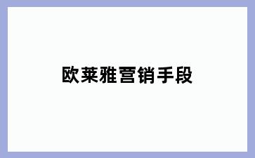 欧莱雅营销手段