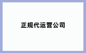 正规代运营公司