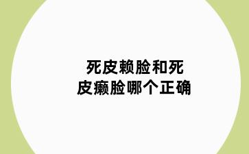 死皮赖脸和死皮癞脸哪个正确