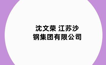 沈文荣 沙钢集团有限公司