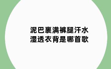 泥巴裹满裤腿汗水湿透衣背是哪首歌