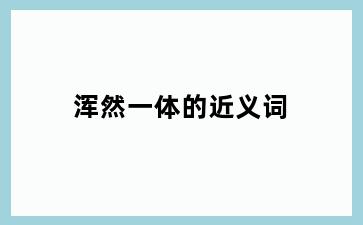 浑然一体的近义词