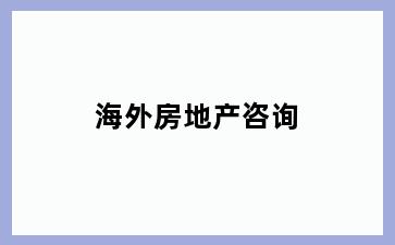 海外房地产咨询