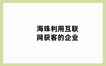 海珠利用互联网获客的企业