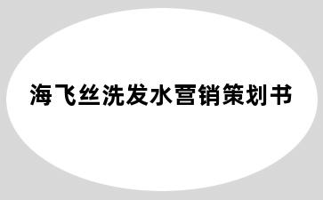 海飞丝洗发水营销策划书
