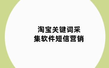 淘宝关键词采集软件短信营销