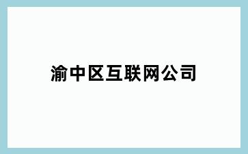 渝中区互联网公司