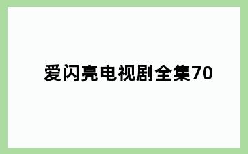 爱闪亮电视剧全集70