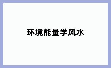 环境能量学风水