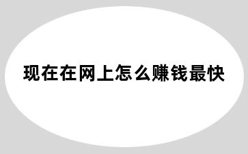 现在在网上怎么赚钱最快